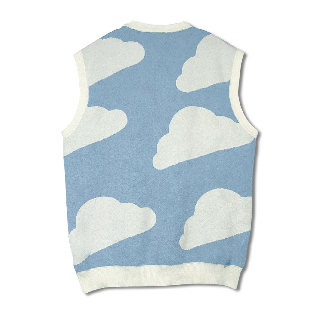 Cotton Jacquard Vest (HEAD IN THE CLOUDS)